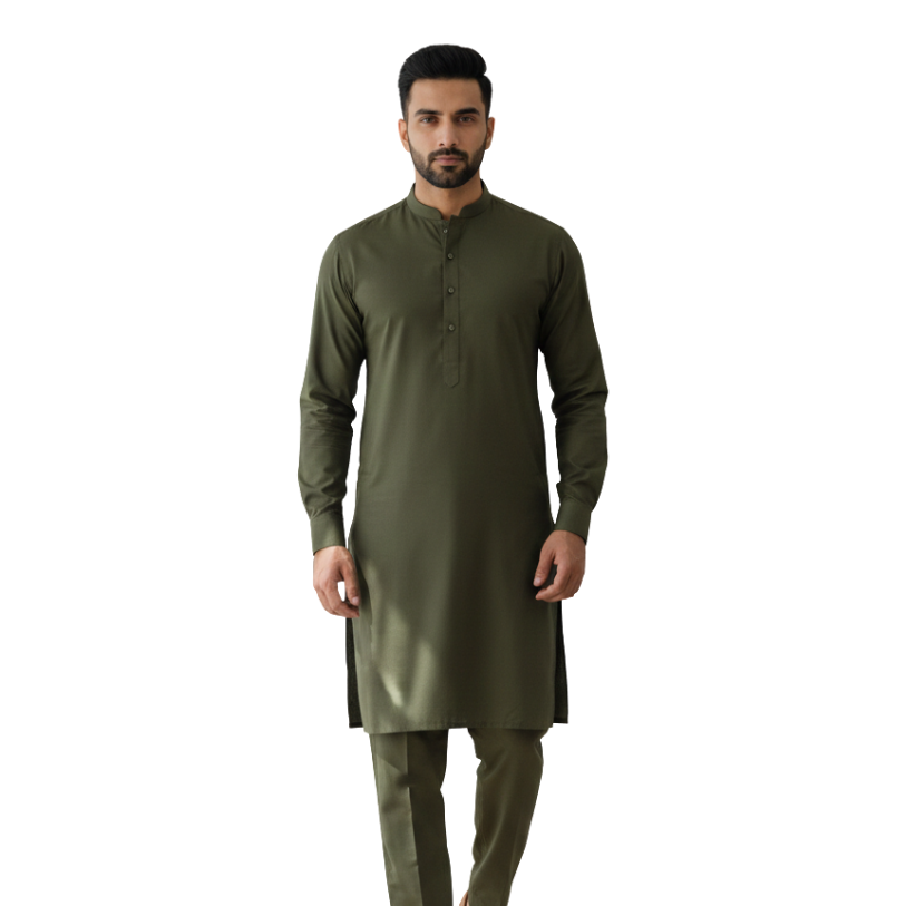 Olive Green - Premium Wash & Wear